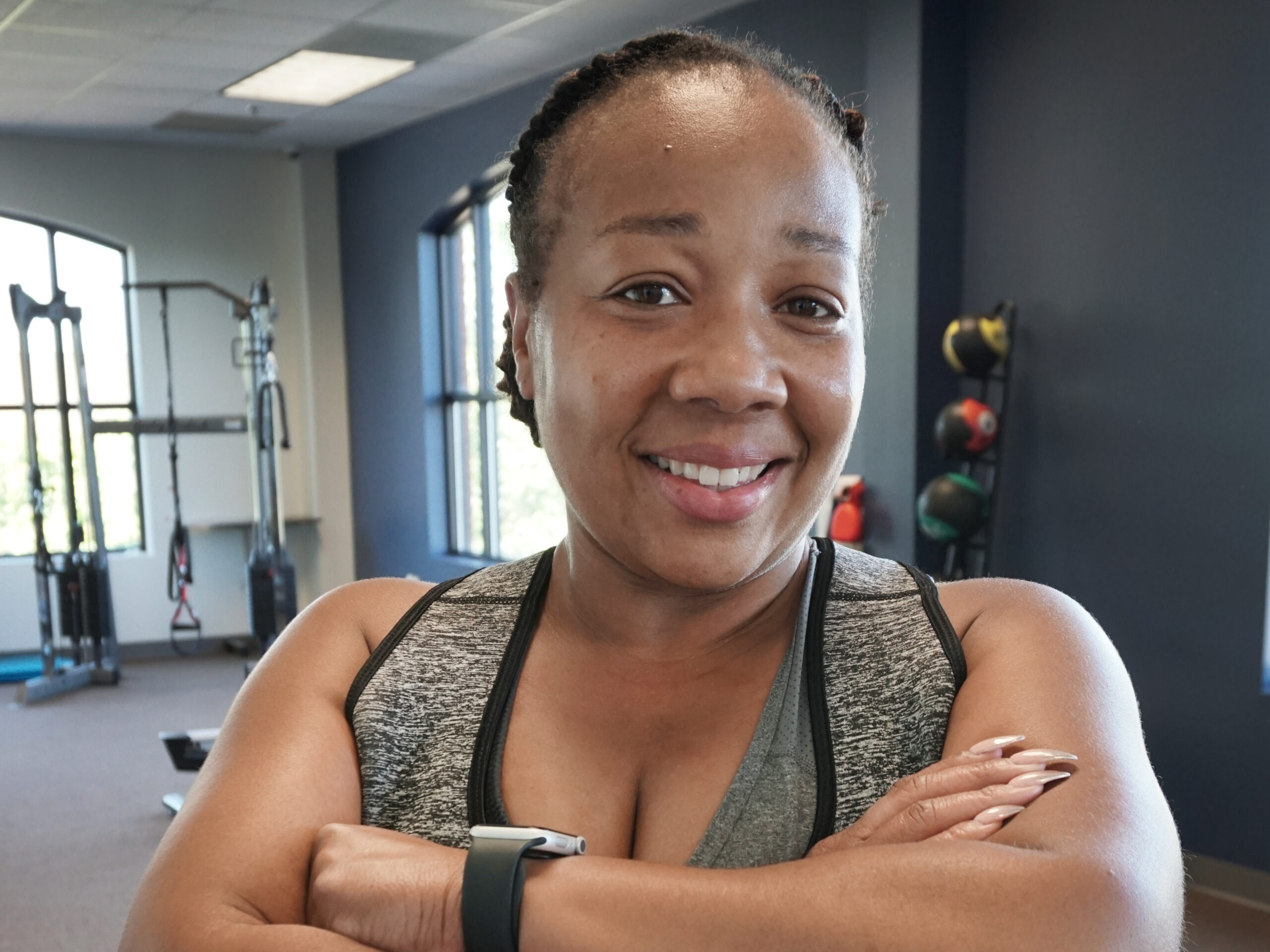 photo of Kendra in the CoreLife gym