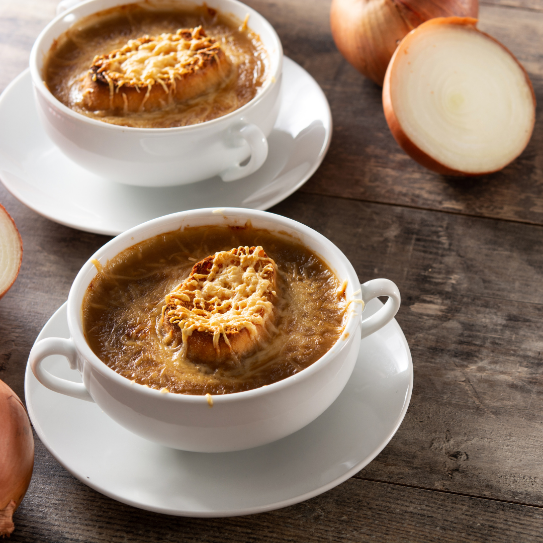 French Onion Soup with Gruyère Toasts