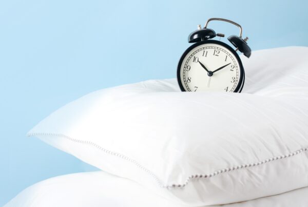 sleep Alarm clock on pillows